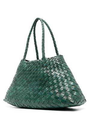 Forest Green woven Santa Croce tote bag DRAGON DIFFUSION | 8892DGS5MATFOREST